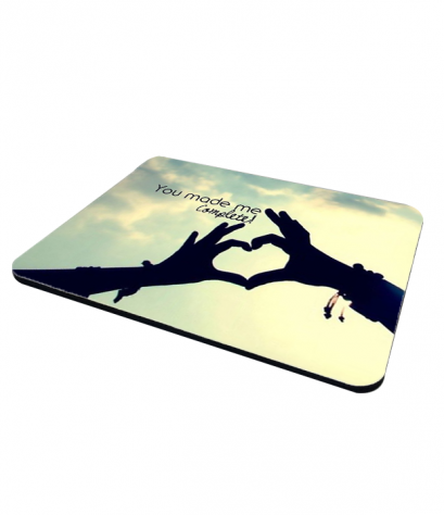 แผ่นรองเมาส์ พิมพ์รูป  You make me complete Mouse Pad